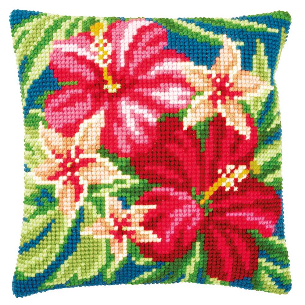 Vervaco Cross Stitch Kit: Cushion: Botanical Flowers