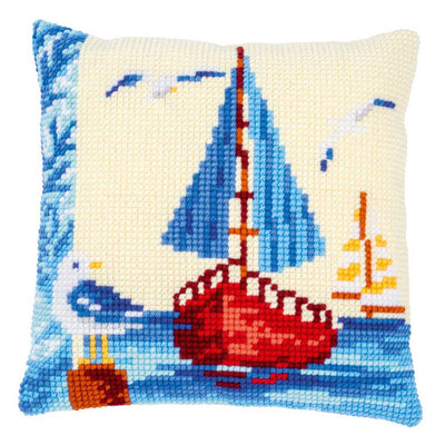 Vervaco Cross Stitch Cushion Kit - Sailboat