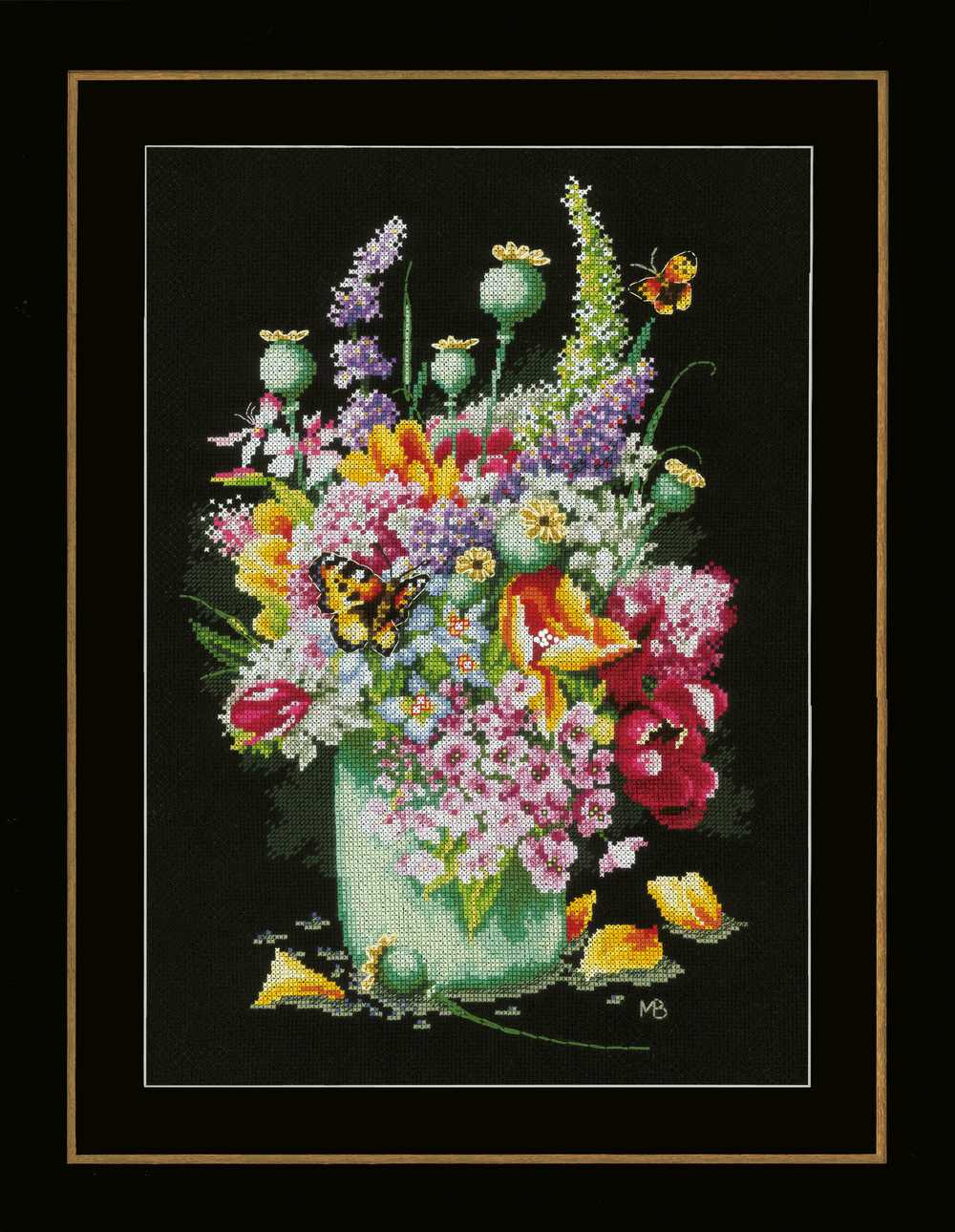 Flower Power Bouquet Counted Cross Stitch Lanarte