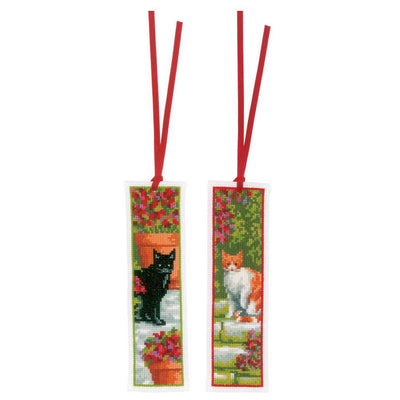 Cats - Pack 2 Bookmarks Cross Stitch Kit by Vervaco