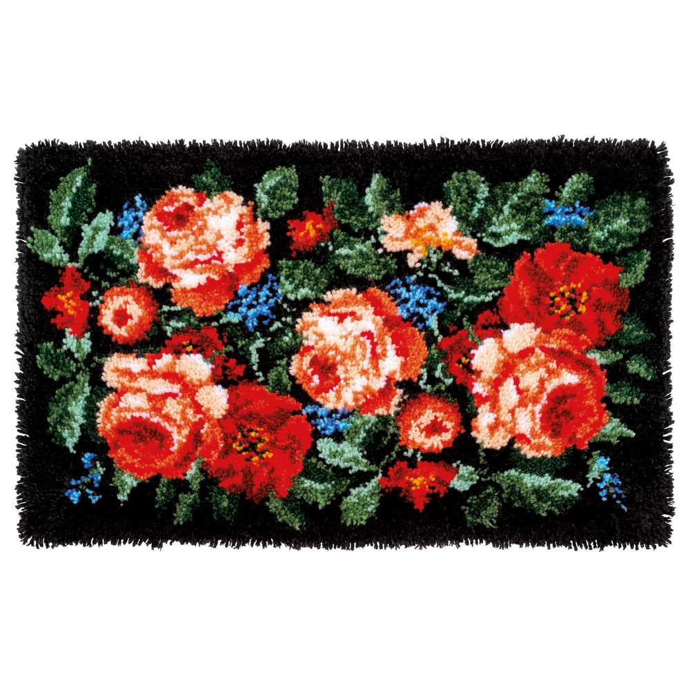 Vervaco Latch Hook Kit Rug Kit - Roses