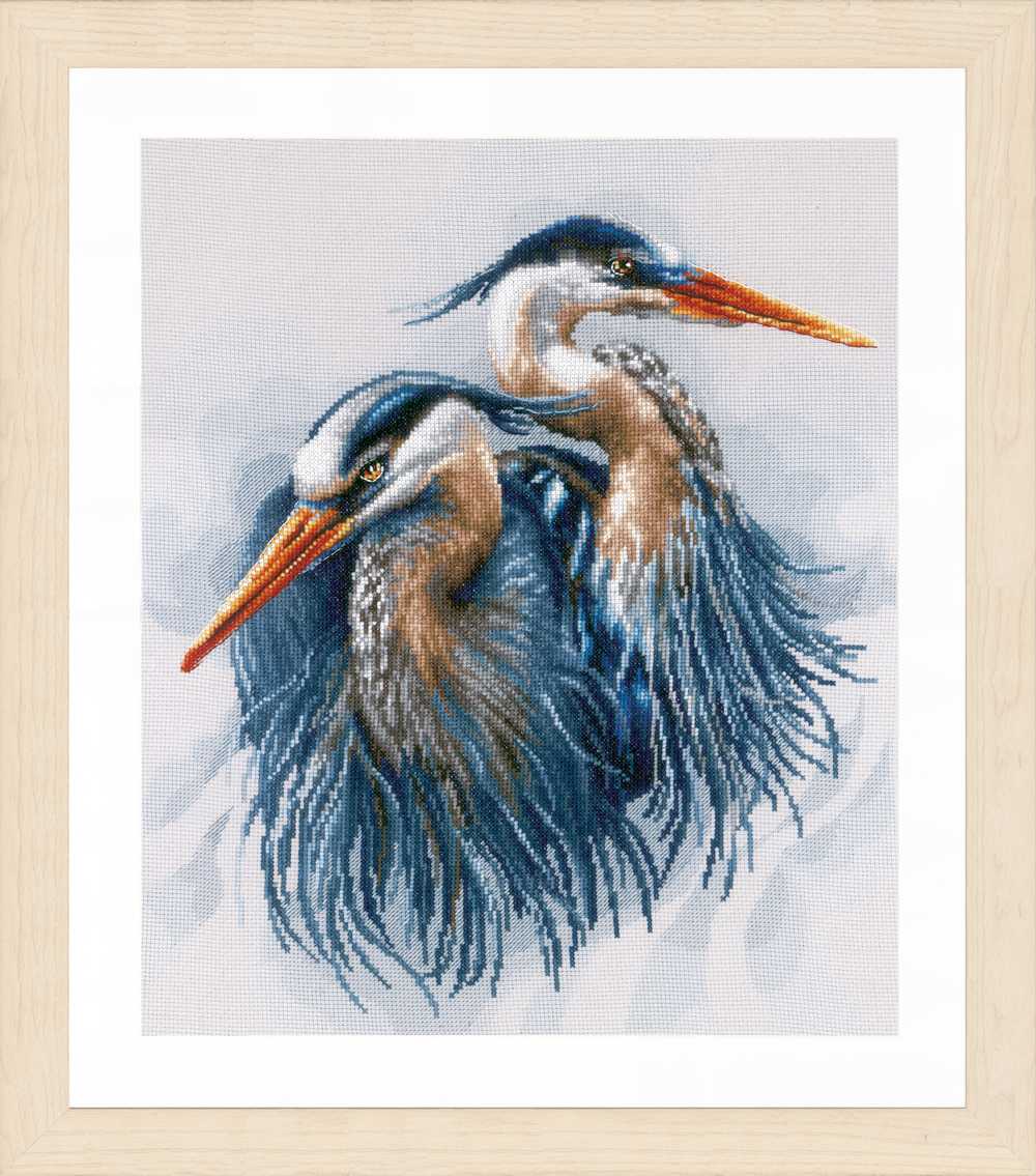 Lanarte Cross Stitch Kit -Great Blue Herons