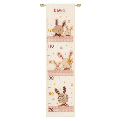 Vervaco Cross Stitch Kit - Sweet Bunnies Height Chart