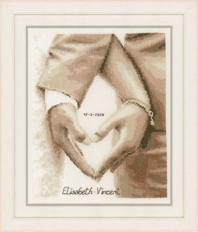 Heart of the Newlyweds Cross Stitch Kit - Vervaco