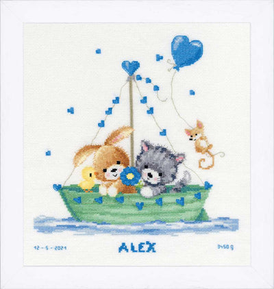 Vervaco Cross Stitch Kit - Our Greatest Adventure Birth Sampler