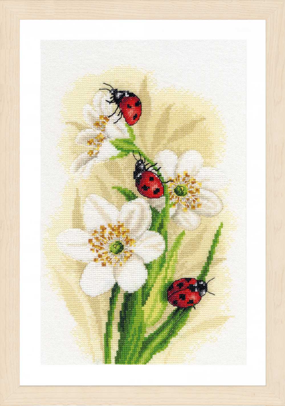 Lanarte Cross Stitch Kit - Ladybug Parade (Evenweave)