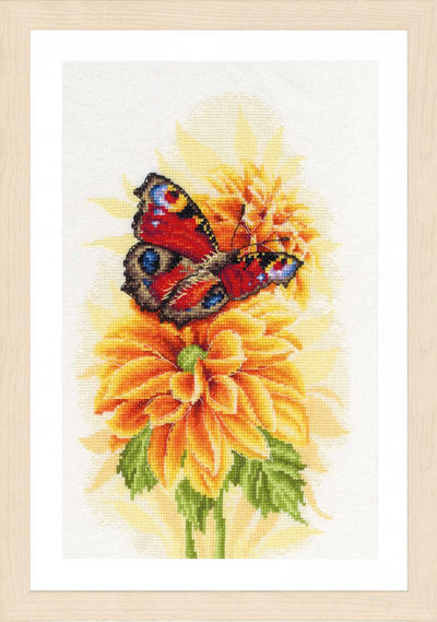 Lanarte Cross Stitch Kit - Fluttering Butterfly (Evenweave)