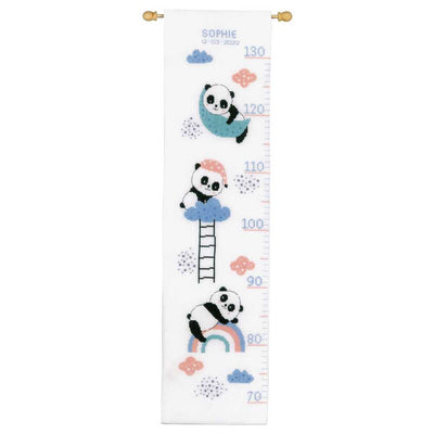 Vervaco Cross Stitch Kit - Panda Bears Go To Sleep Height Chart