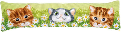 Vervaco Cross Stitch Kit - Cats Amongst Daisies Draught Excluder