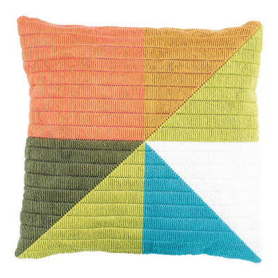 Vervaco Long Stitch Kit - Coloured Triangles Cushion