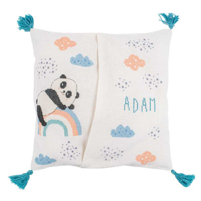 Vervaco Cross Stitch Kit - Pyjama Bag Panda on Rainbow
