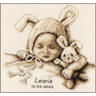 Vervaco Cross Stitch Kit - Baby and Cuddly Birth Sampler