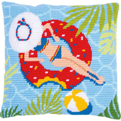 Vervaco Angled Clamping Long Stitch Kit - Swimming Pool Cushion