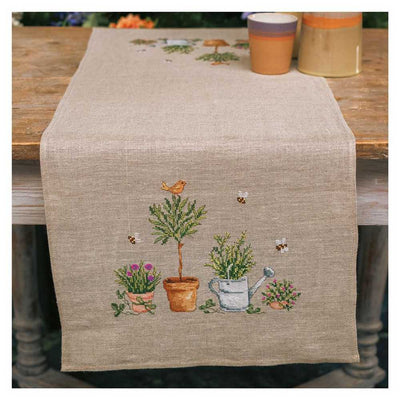Vervaco Cross Stitch Kit - Garden Equipment Table Runner