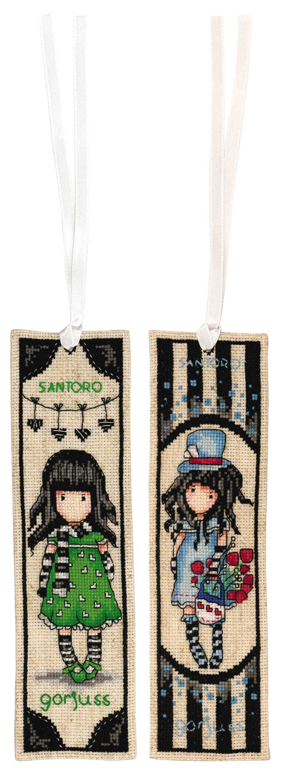 Gorjuss Set of 2 Bookmarks Cross Stitch Kit - Vervaco PN-0203338