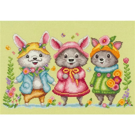 Little Animals Cross Stitch Kit Vervaco
