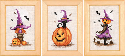 Witches' Hats Miniatures Cross Stitch Kit Vervaco