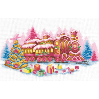 Gingerbread Locomotive Cross Stitch Kit Vervaco