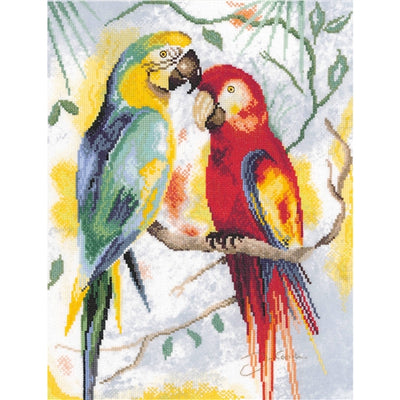 Parrot Talk Cross Stitch Kit ~ Lanarte