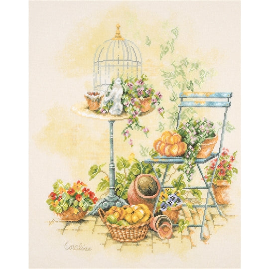 Free From the Birdcage Cross Stitch Kit ~ Lanarte (Evenweave)