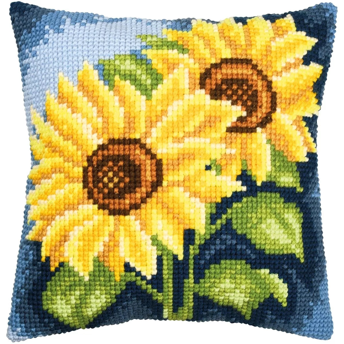 Pair of Sunflowers Cushion Cross Stitch Kit Vervaco
