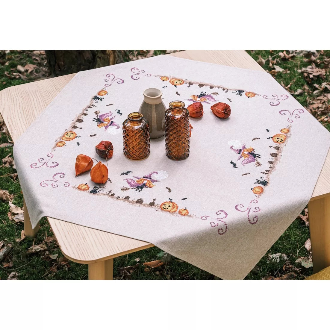 Halloween Tablecloth Cross Stitch Kit ~ Vervaco