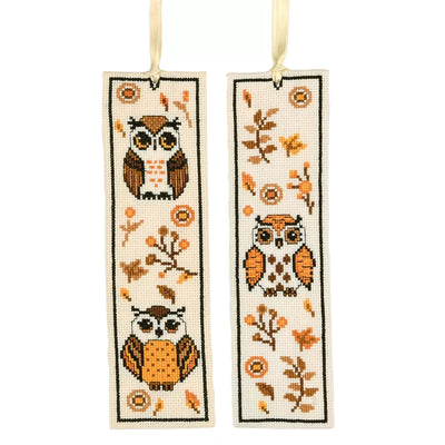 Autumn Owls Bookmarks Cross Stitch Kit Vervaco