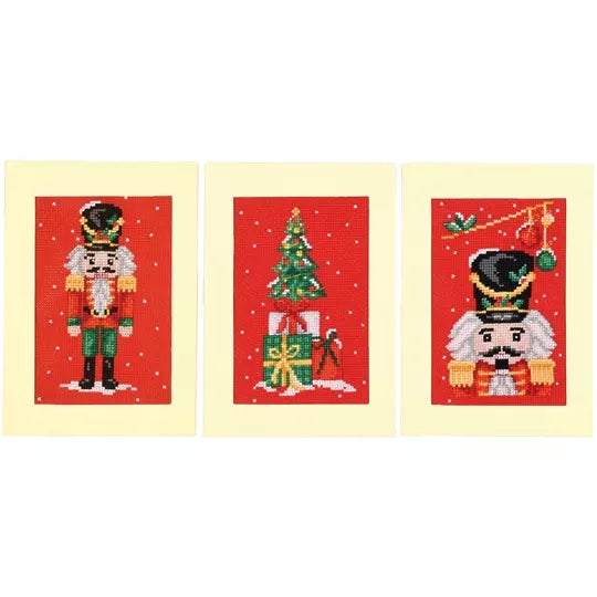 Nutcracker Cards Cross Stitch Kit Vervaco