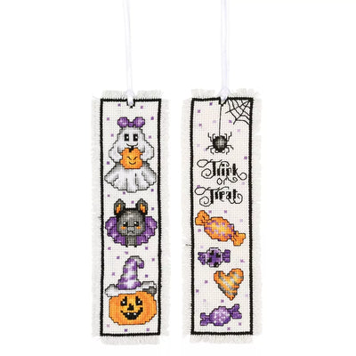 Trick or Treat Bookmarks Cross Stitch Kit Vervaco