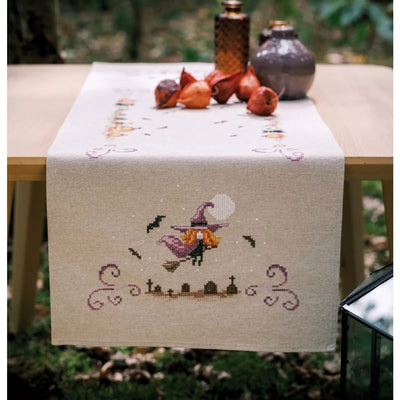 Halloween Table Runner Cross Stitch Kit ~ Vervaco