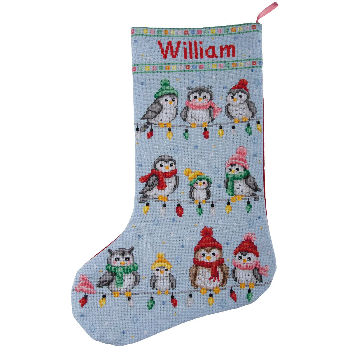 Feathered Friends Stocking Embroidery Kit ~ Vervaco