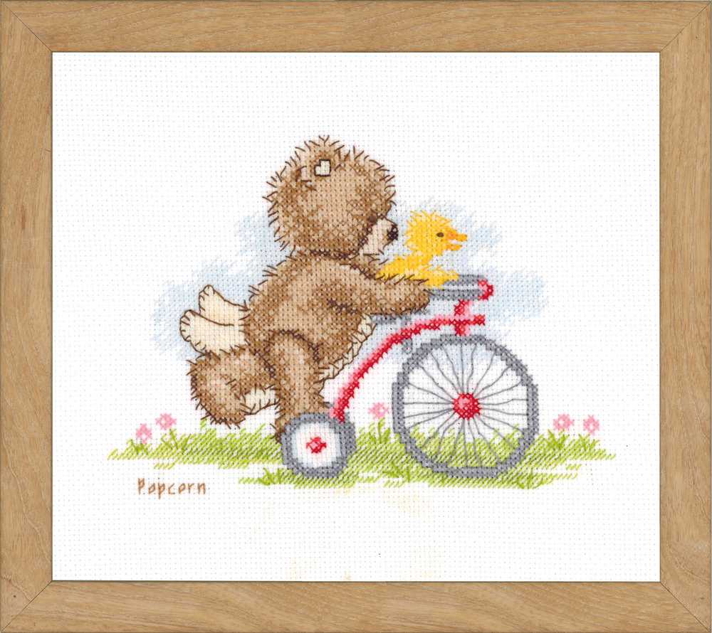 Vervaco Cross Stitch Kit - Popcorn on Bicycle