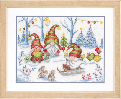 Party With Gnomes Cross Stitch Kit Vervaco