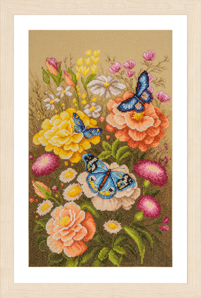 Mystic Butterfly Garden Cross Stitch Kit ~ Lanarte