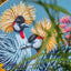 Black Crowned Cranes Cross Stitch Kit ~ Lanarte