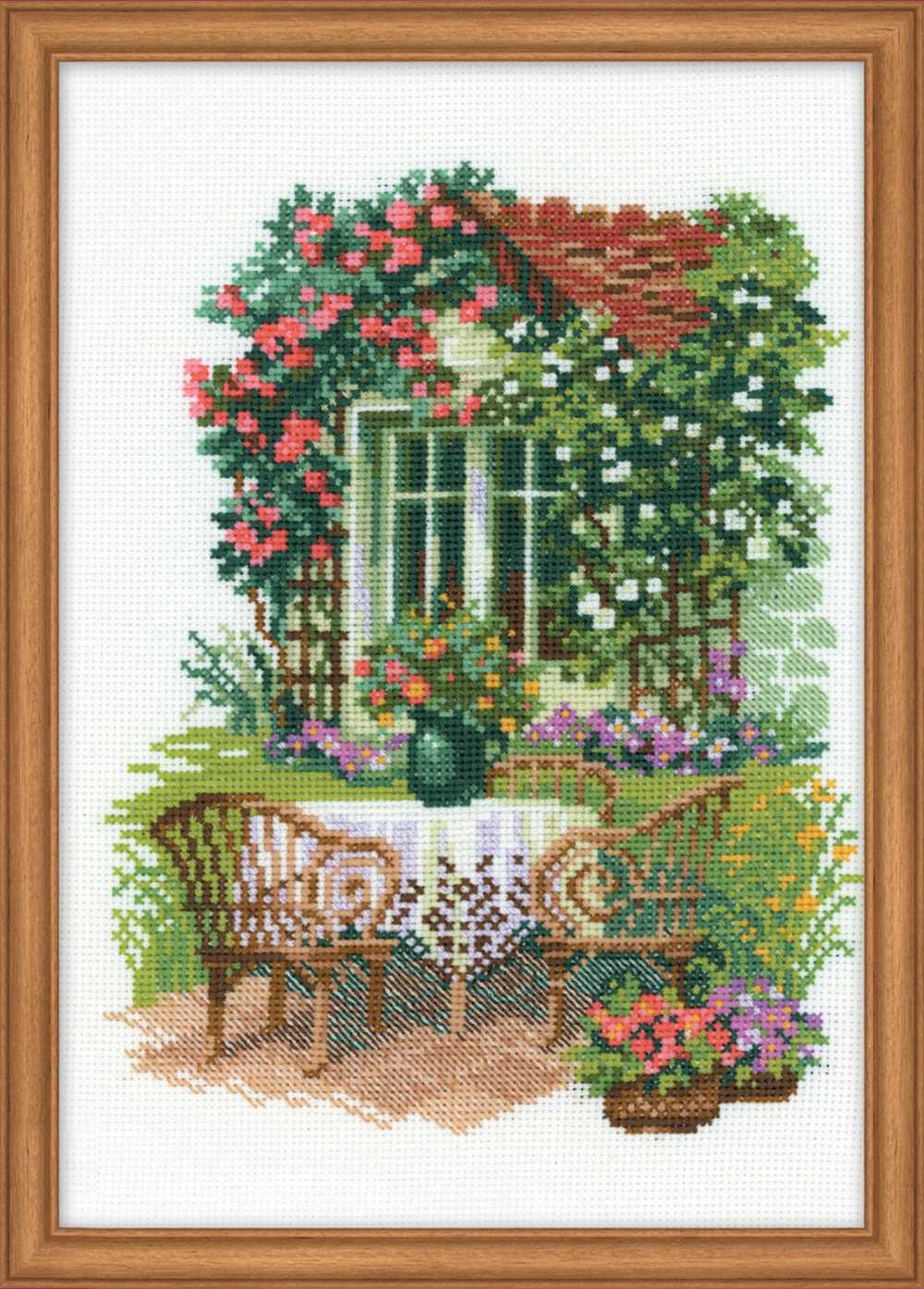 Riolis Cross Stitch Kit - Morning at the Cottage