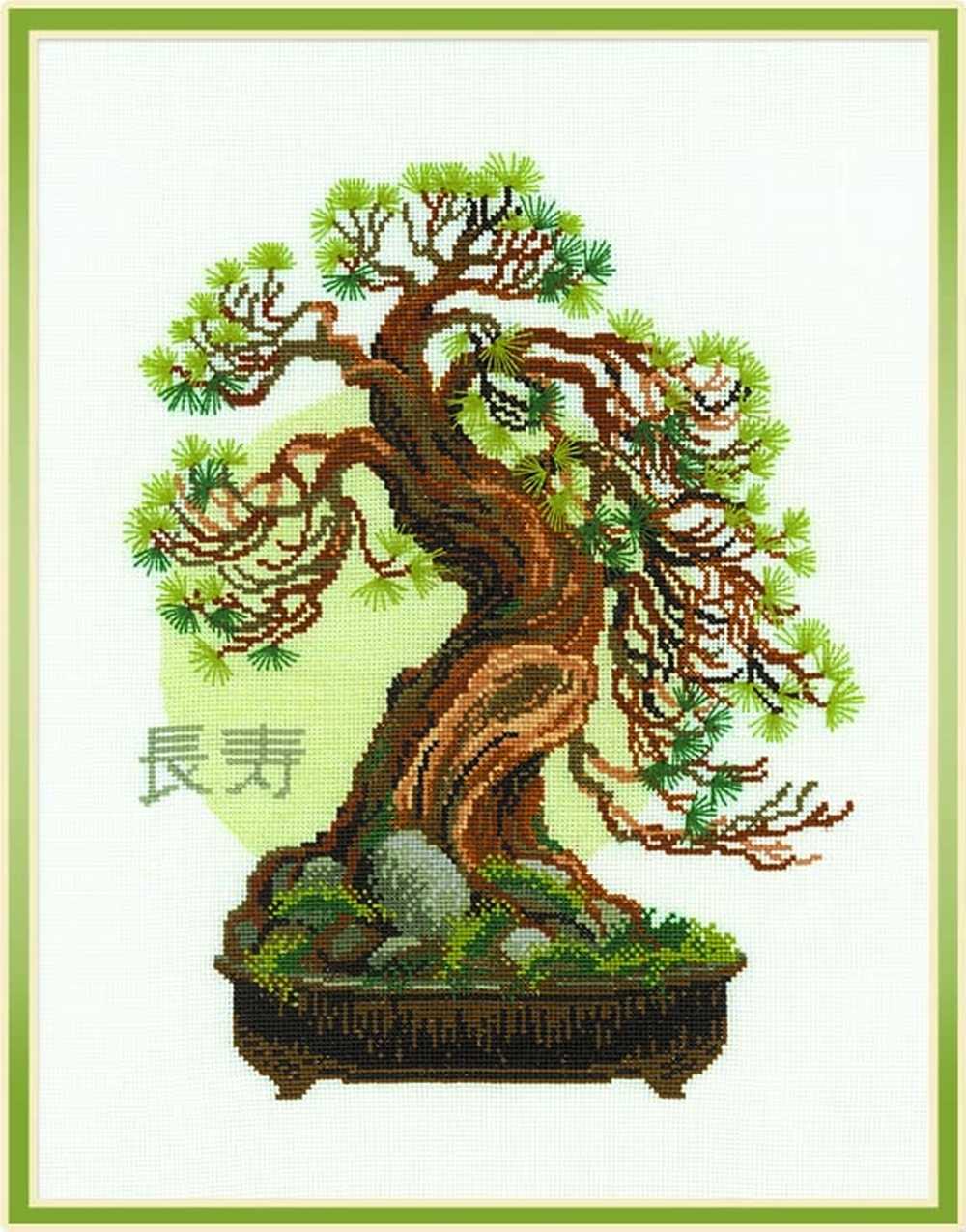 Riolis Cross Stitch Kit - Bonsai Wish of Longevity