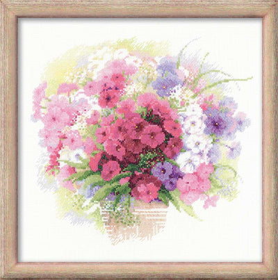 Riolis Cross Stitch Kit - Watercolour Phlox