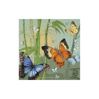 Riolis Cross Stitch Kit - Butterflies R1336 DISCONTINUED