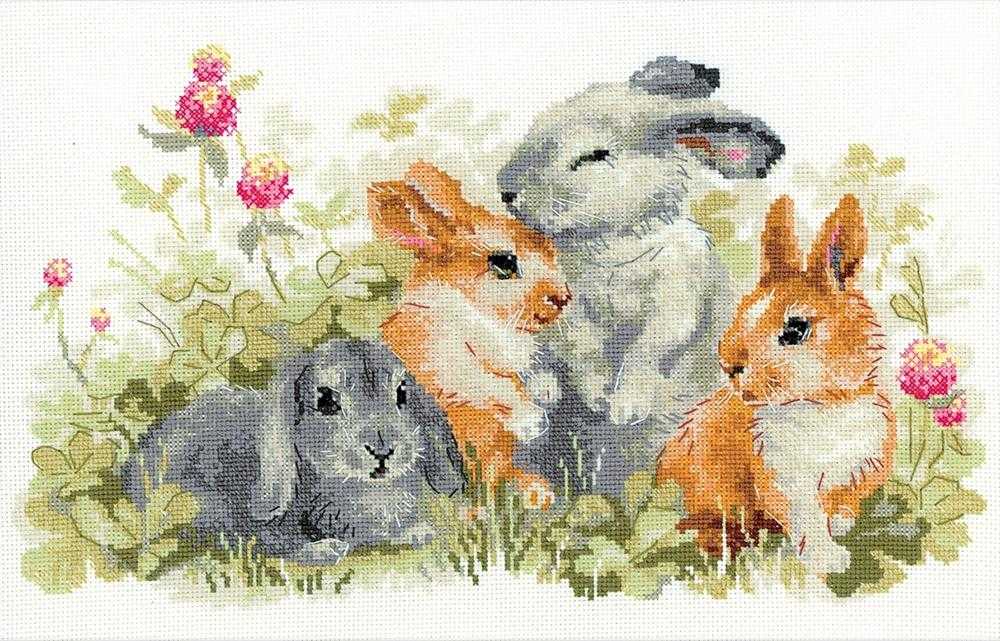 Riolis Cross Stitch Kit - Funny Rabbits