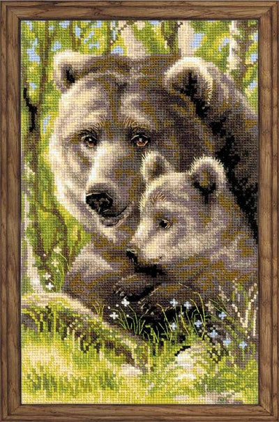 Riolis Cross Stitch Kit - Bear with Cub