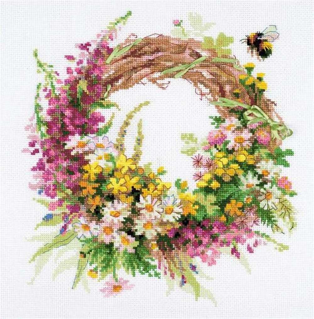 Riolis Cross Stitch Kit - Wreath with Fireweed