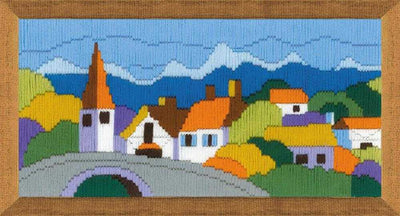Riolis Long Stitch Kit - Town in the Mountains
