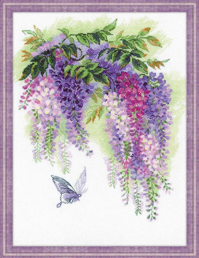 Riolis Cross Stitch Kit - Wisteria