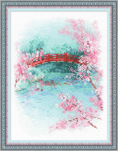 Riolis Cross Stitch Kit - Sakura - Bridge