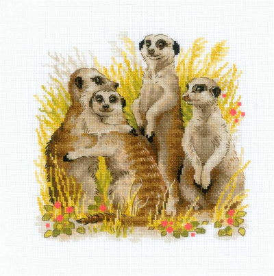 Riolis Cross Stitch Kit - Meerkats