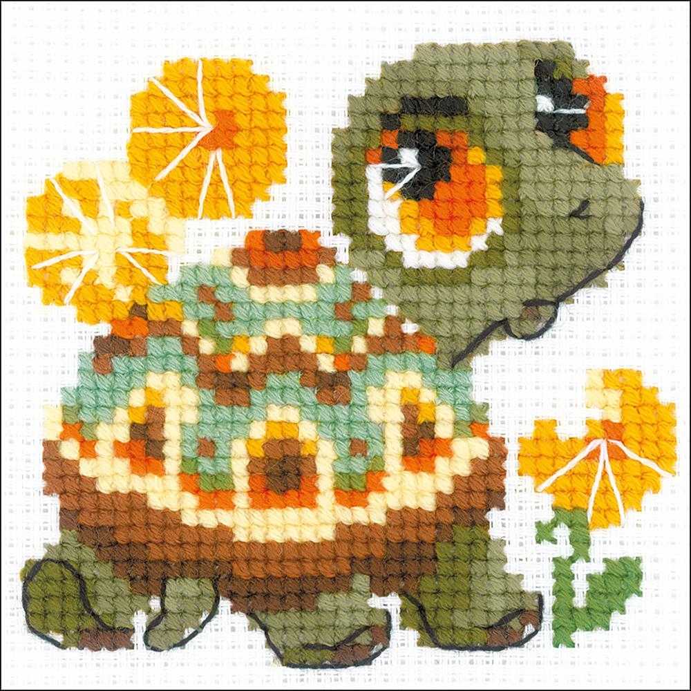 Riolis Cross Stitch Beginner Kit - Little Turtle