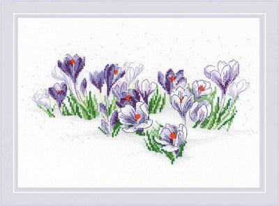 Riolis Cross Stitch Kit - Crocuses Under the Snow