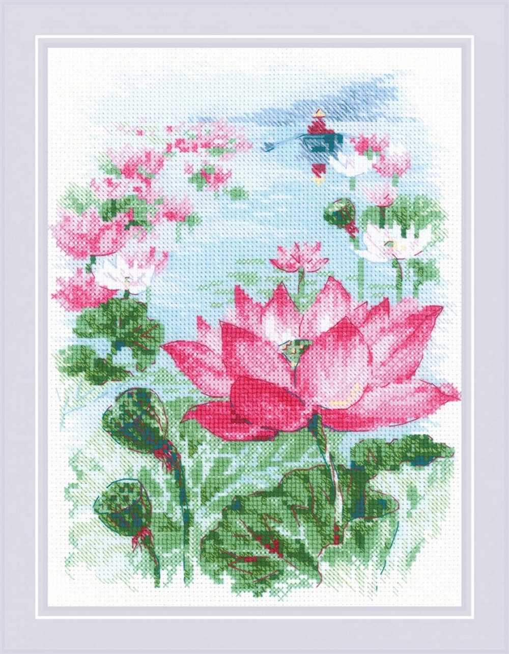 Riolis Cross Stitch Kit - Lotus Field - Fisher