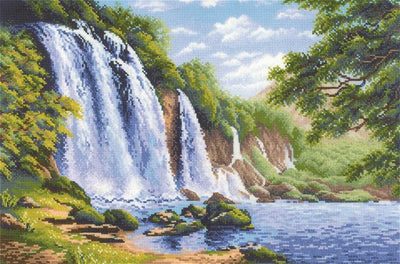 Riolis Cross Stitch Kit - Noise of the Waterfall